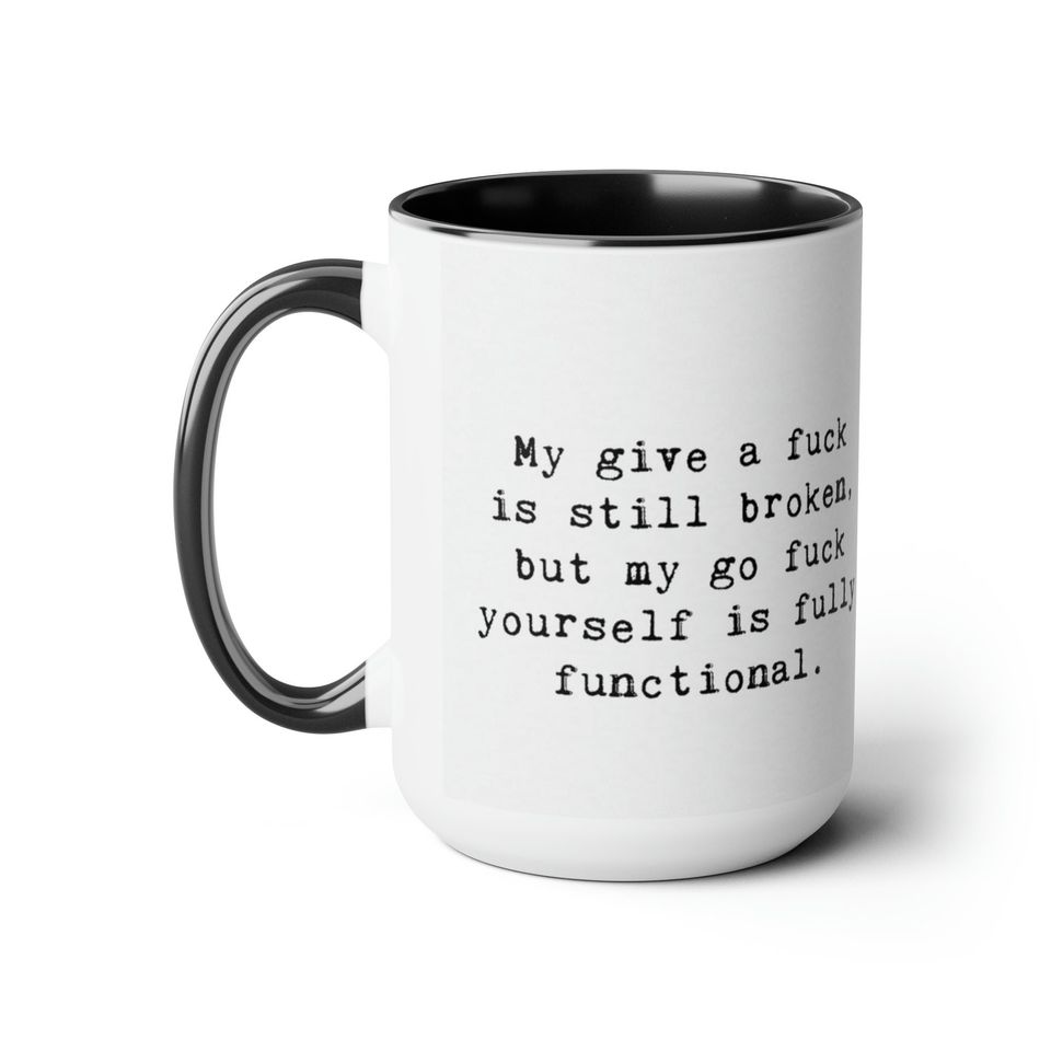 "Fully Functional" Two-Tone Coffee Mugs