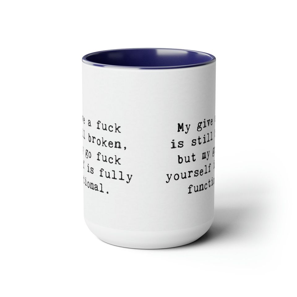 "Fully Functional" Two-Tone Coffee Mugs