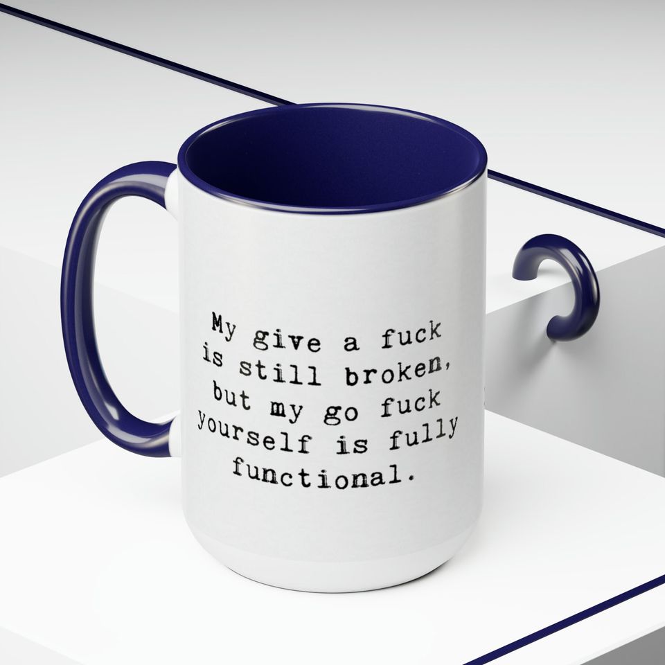 "Fully Functional" Two-Tone Coffee Mugs