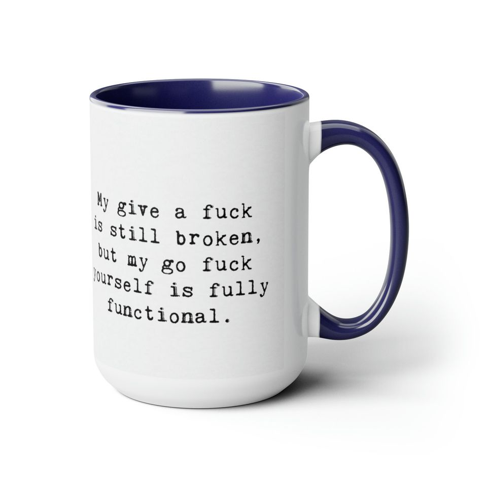 "Fully Functional" Two-Tone Coffee Mugs