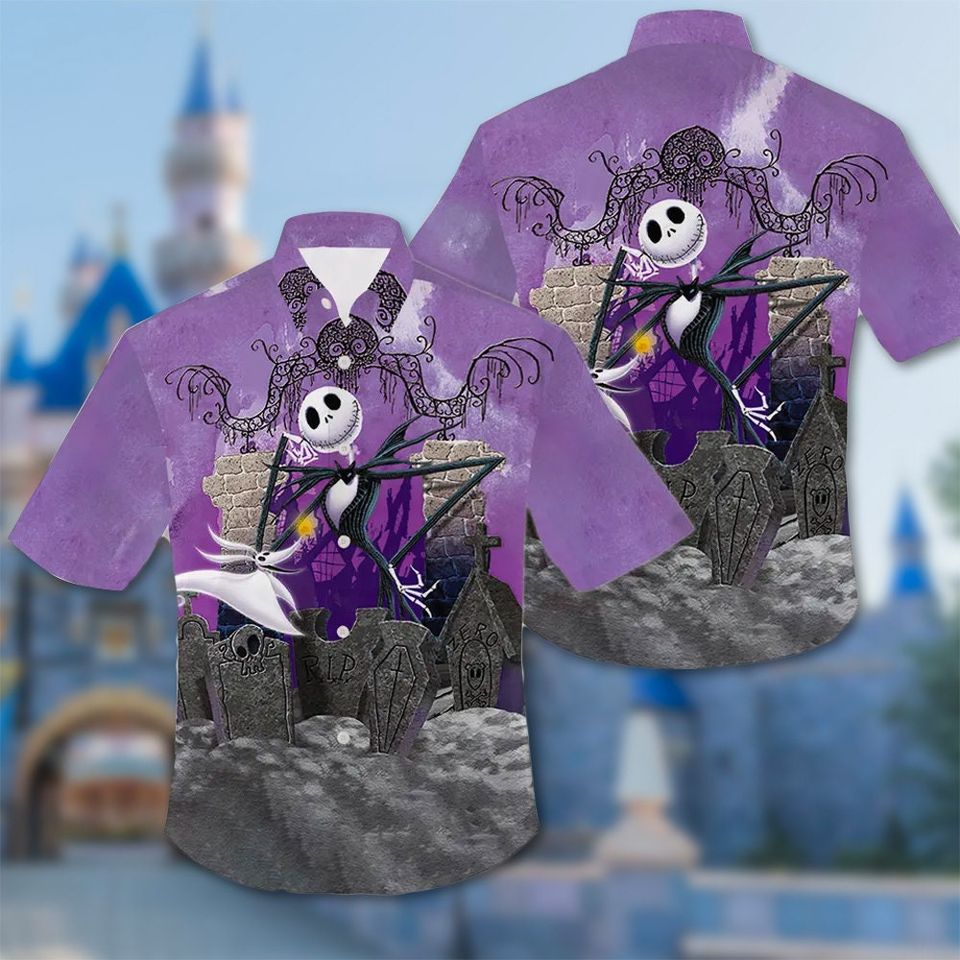 Jack Skellington Purple Hawaiian Shirt, The Nightmare Before Christmas Hawaii Shirt