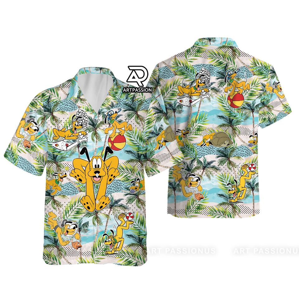 Funny Pluto Aloha Summer Shirt, Disney Pluto Hawaiian