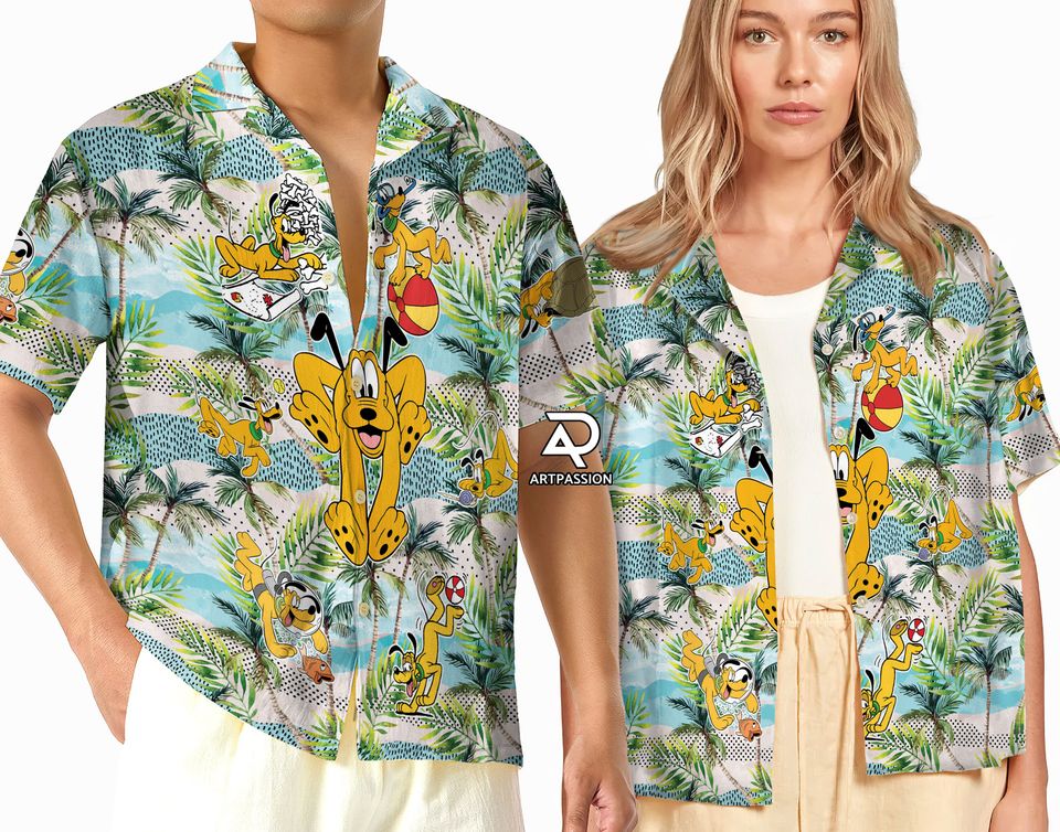 Funny Pluto Aloha Summer Shirt, Disney Pluto Hawaiian