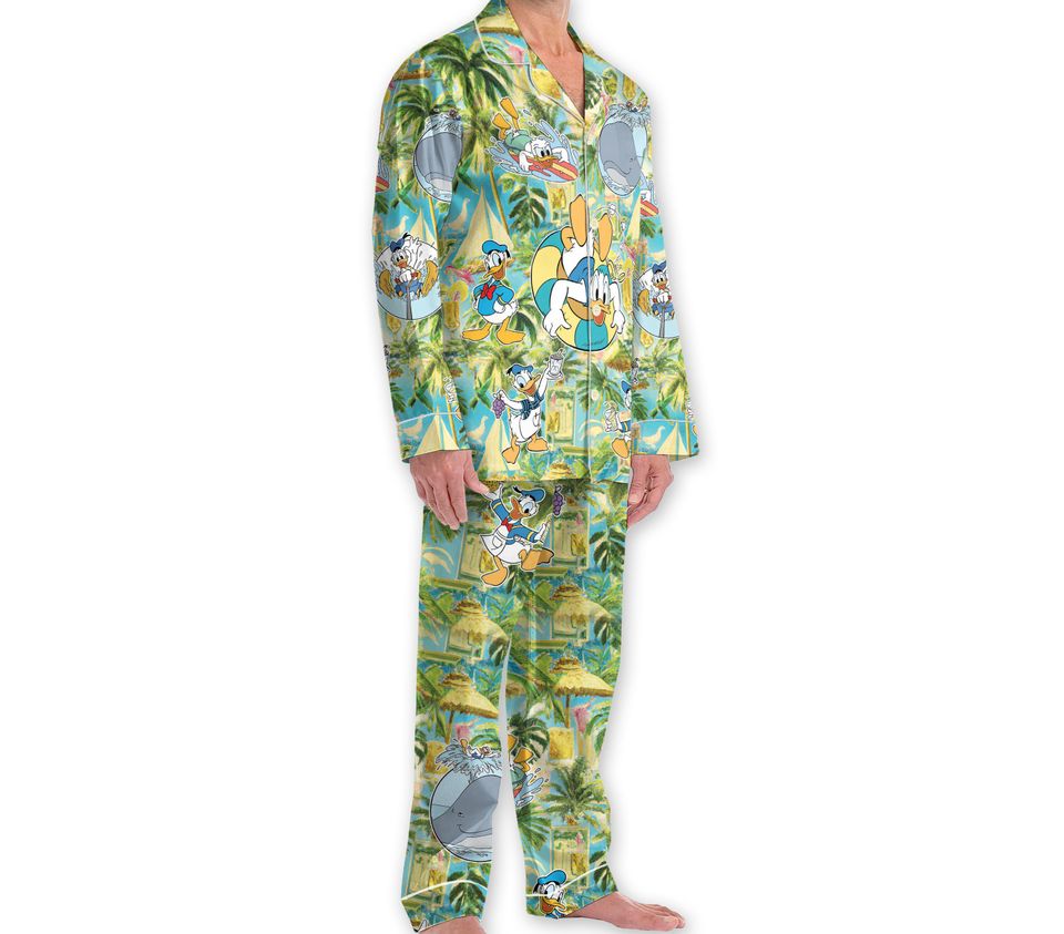 Donald Duck Hawaiian Pajamas, Disney Matching Pajamas Set