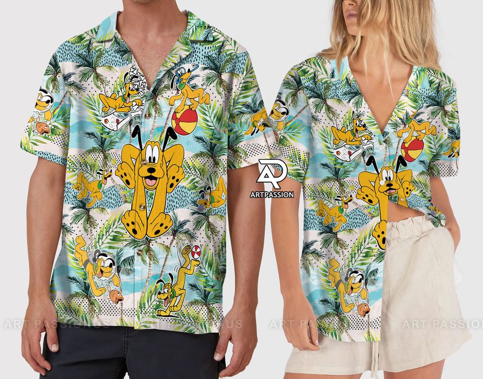 Funny Pluto Aloha Summer Shirt, Disney Pluto Hawaiian