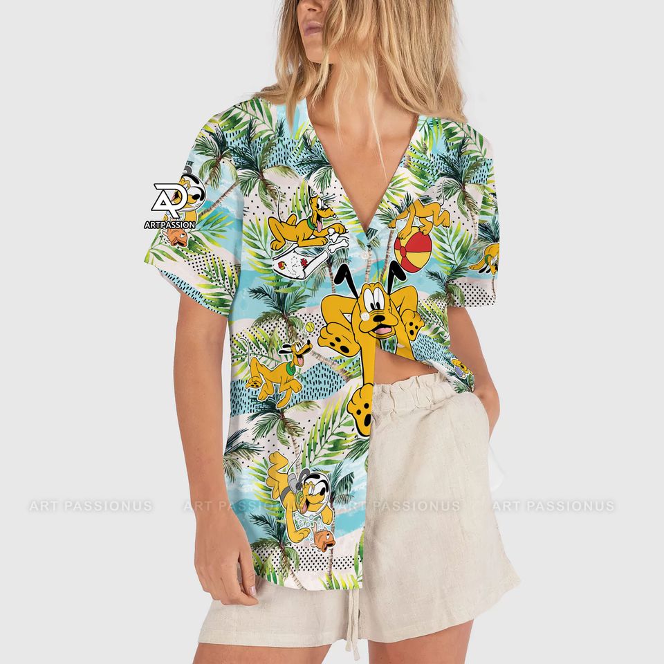 Funny Pluto Aloha Summer Shirt, Disney Pluto Hawaiian
