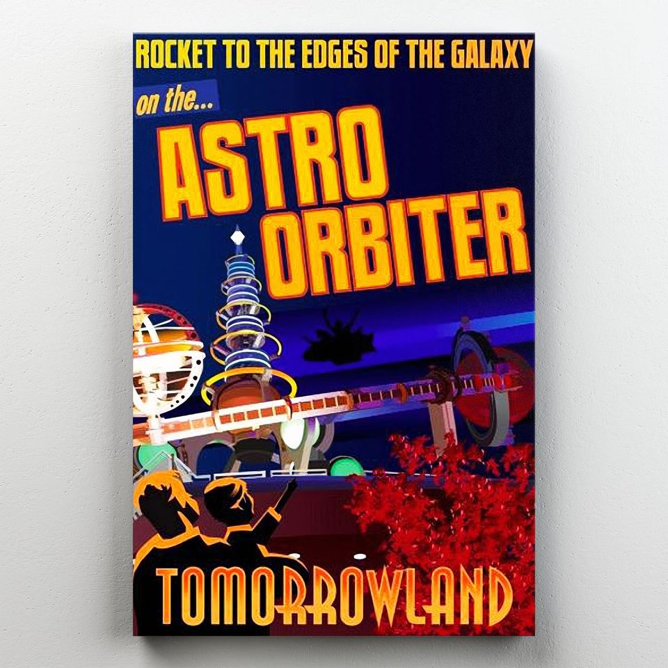 Astro Orbiter Poster, Tomorrowland Poster, Disney World Poster