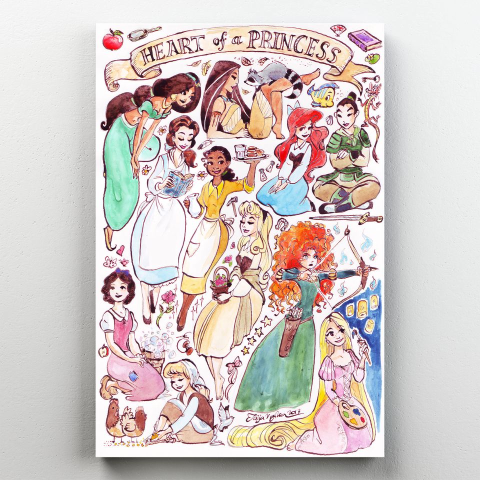 Disney Princess Poster, Disney Movie Poster