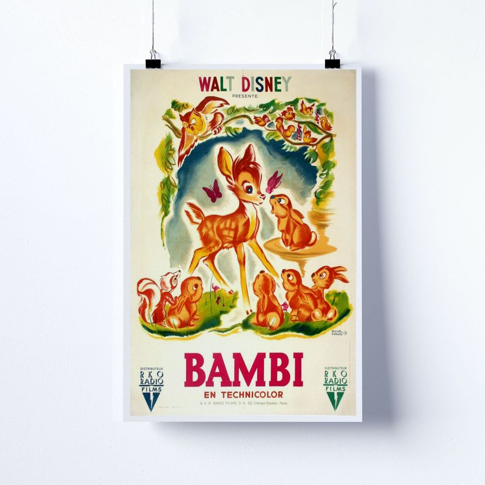 Disney Bambi Movie Poster
