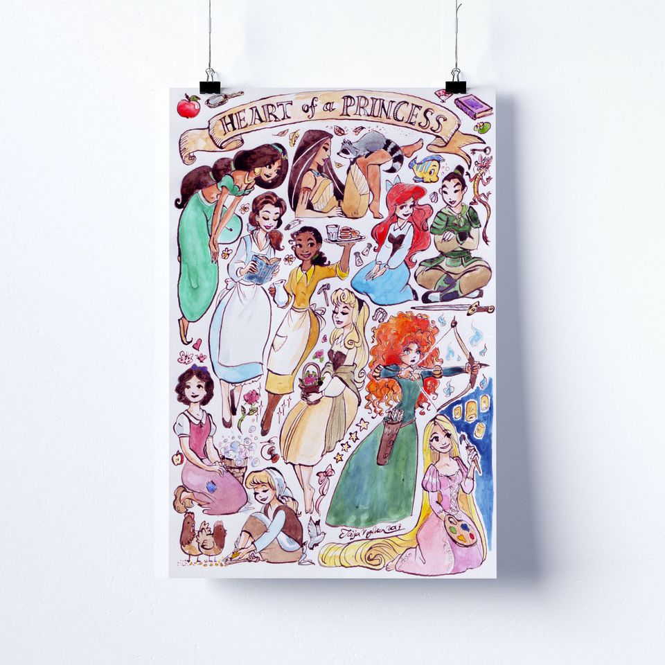 Disney Princess Poster, Disney Movie Poster