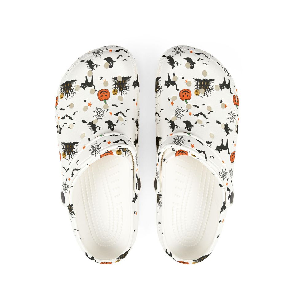 Cute Halloween Clogs - Pumpkin, Witch, Haunted House Pattern - Unisex