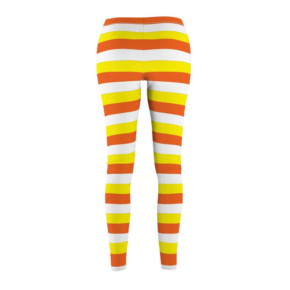 Cozy Candy Corn Stripe Pattern Women’s Leggings