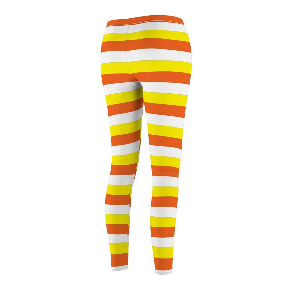 Cozy Candy Corn Stripe Pattern Women’s Leggings
