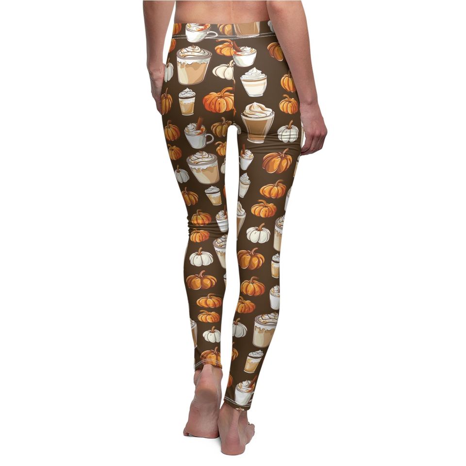 Pumpkin Spice Autumn Inspired Graphic Print Women’s Leggings