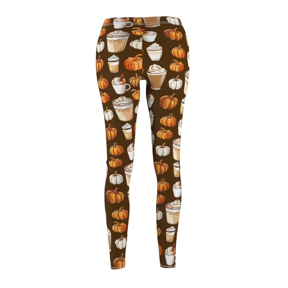 Pumpkin Spice Autumn Inspired Graphic Print Women’s Leggings