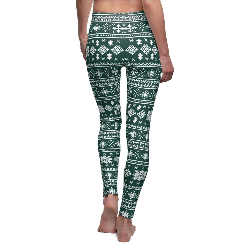 Cozy Christmas Sweater Style Leggings – Perfect for Winter Season
