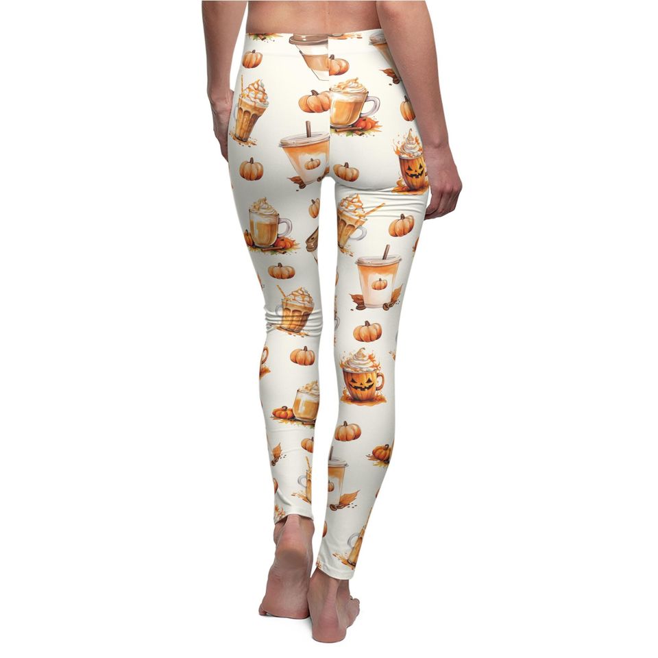 Pumpkin Spice Fall Inspired Graphic Print Women’s Leggings