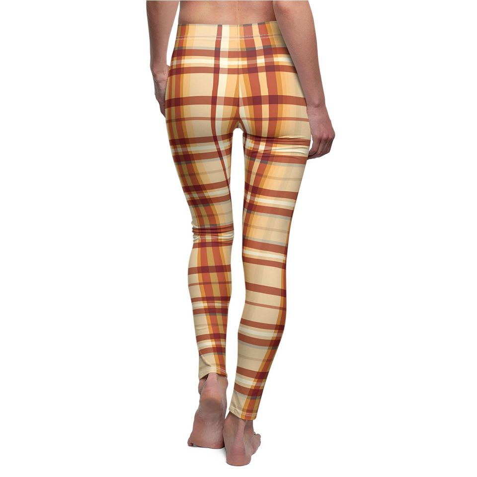 Classic Autumn Plaid Leggings – Perfect for Fall Season