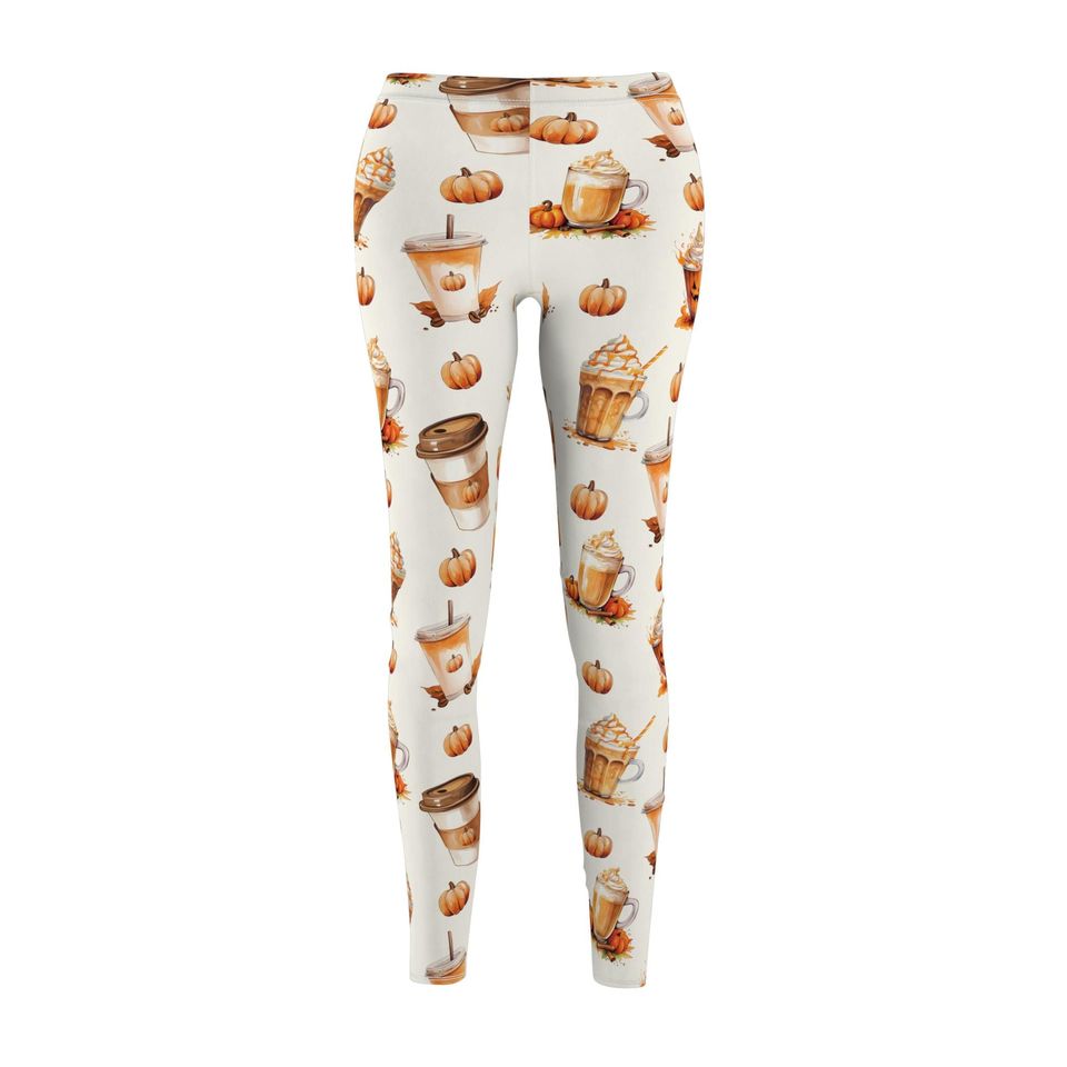 Pumpkin Spice Fall Inspired Graphic Print Women’s Leggings