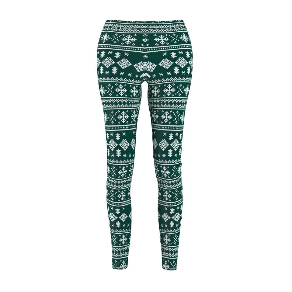 Cozy Christmas Sweater Style Leggings – Perfect for Winter Season