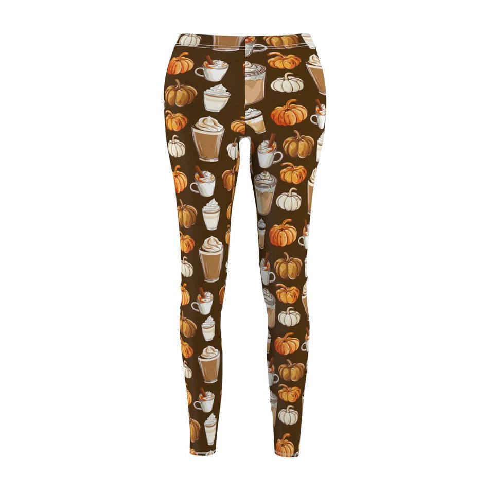 Pumpkin Spice Autumn Inspired Graphic Print Women’s Leggings