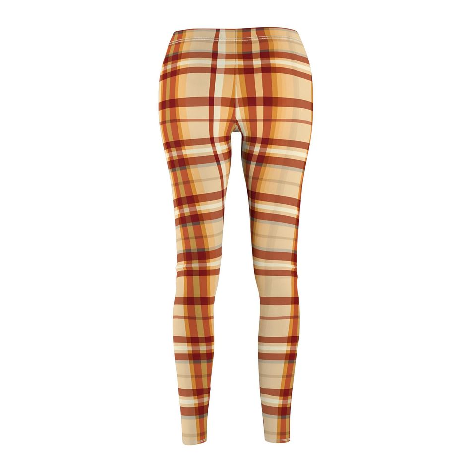 Classic Autumn Plaid Leggings – Perfect for Fall Season