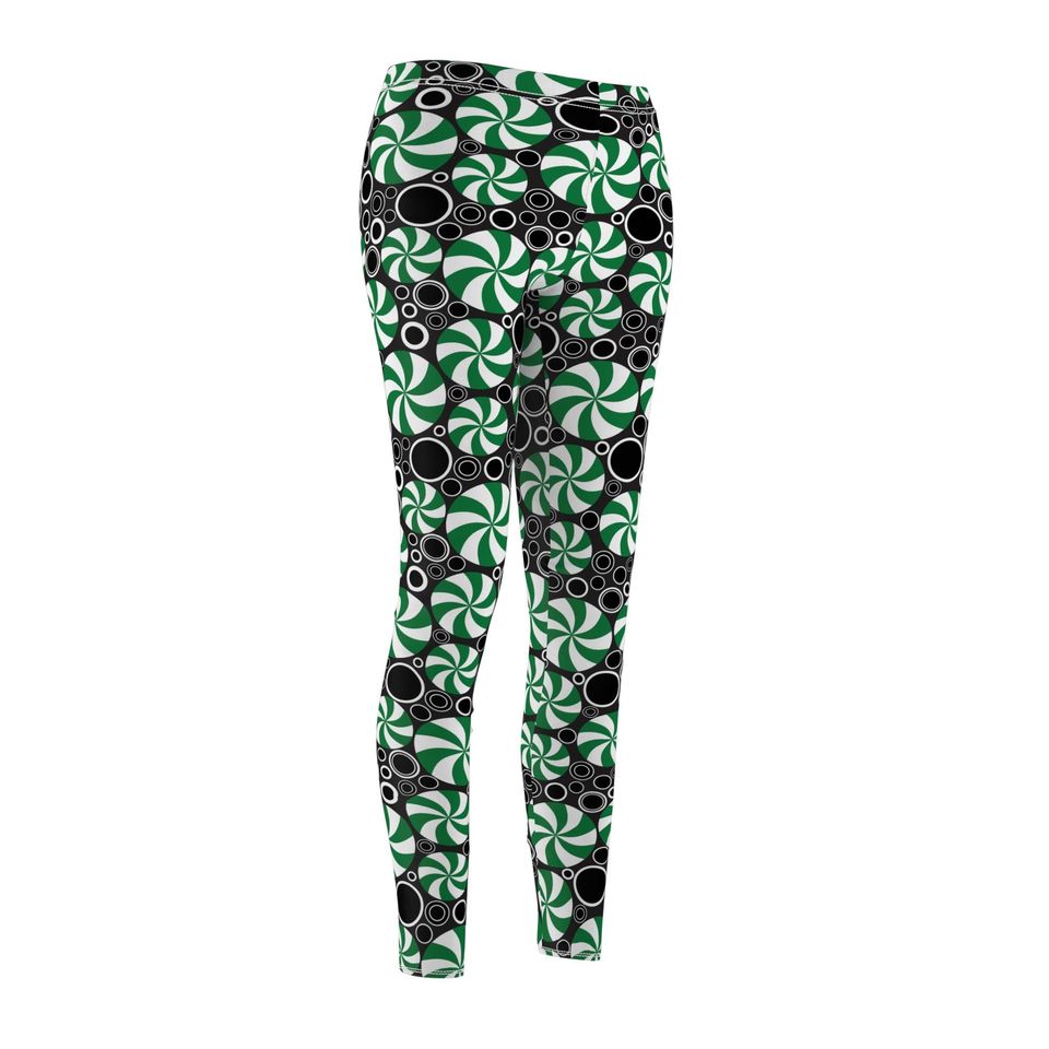 Green Peppermint Abstract Leggings