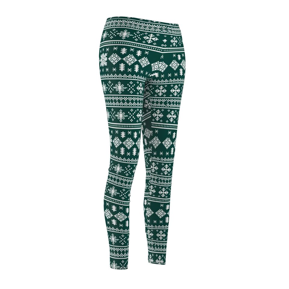 Cozy Christmas Sweater Style Leggings – Perfect for Winter Season