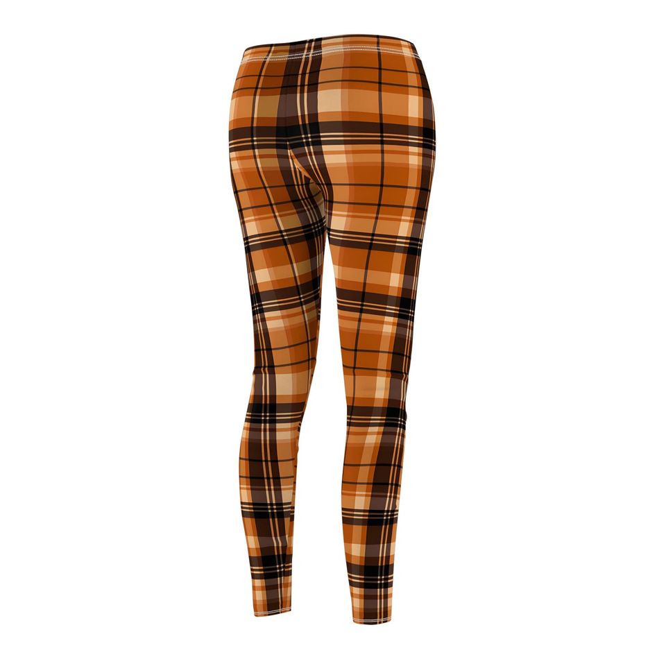 Autumn Checkered Leggings for Women – Casual Fall Look