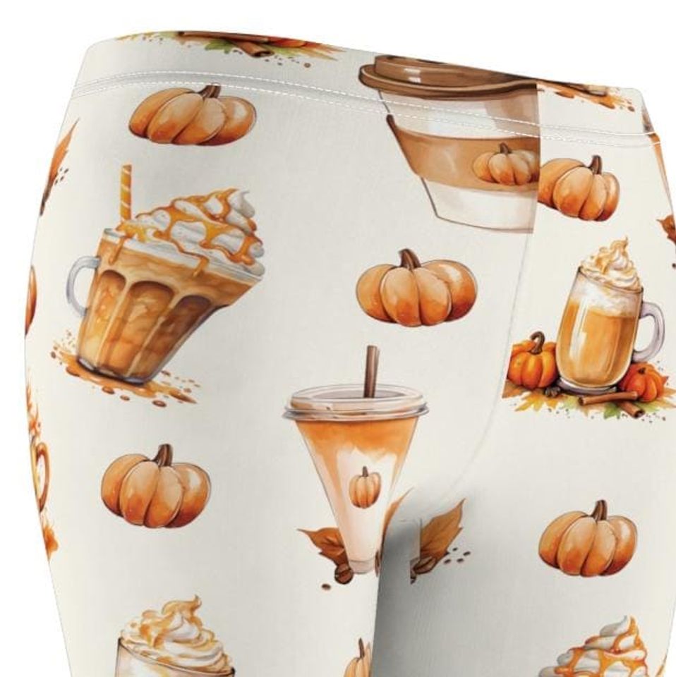 Pumpkin Spice Fall Inspired Graphic Print Women’s Leggings