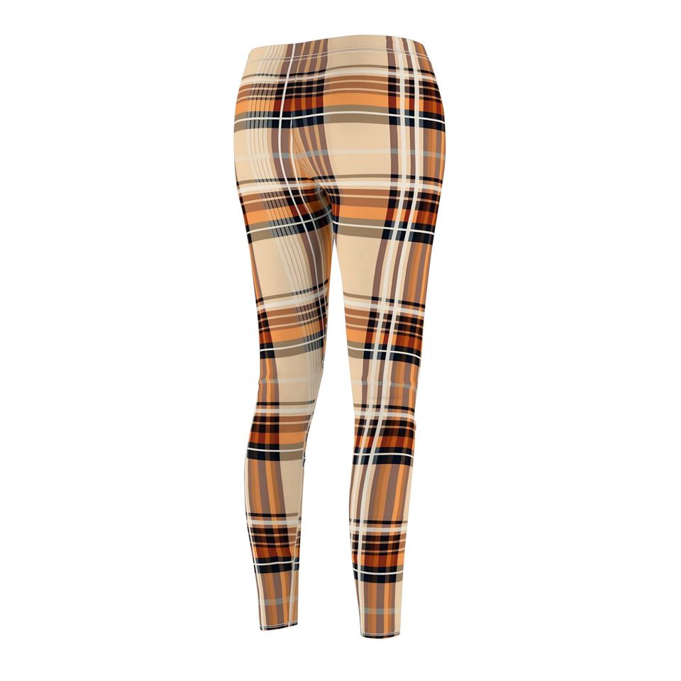 Soft Autumn Plaid Leggings – Perfect for Relaxed Fall Days