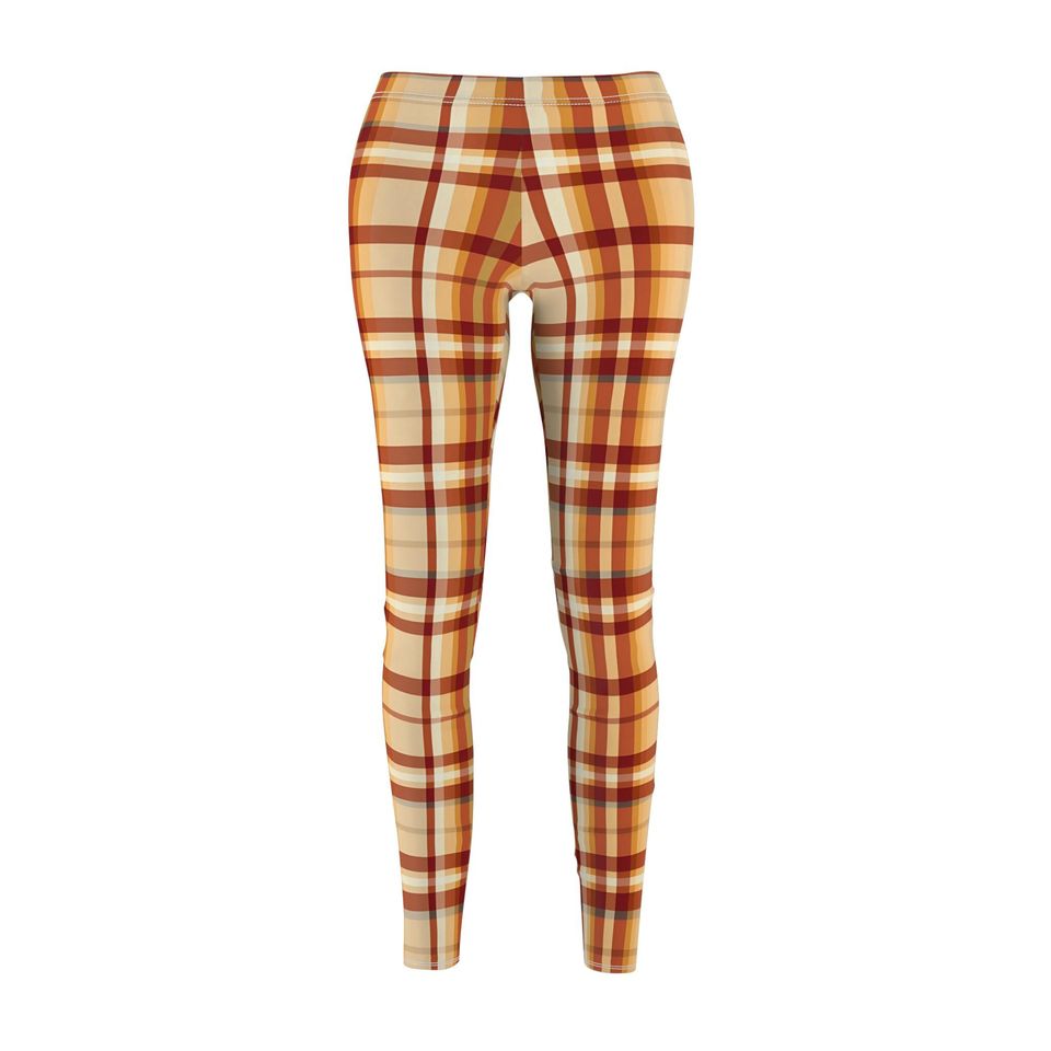Classic Autumn Plaid Leggings – Perfect for Fall Season