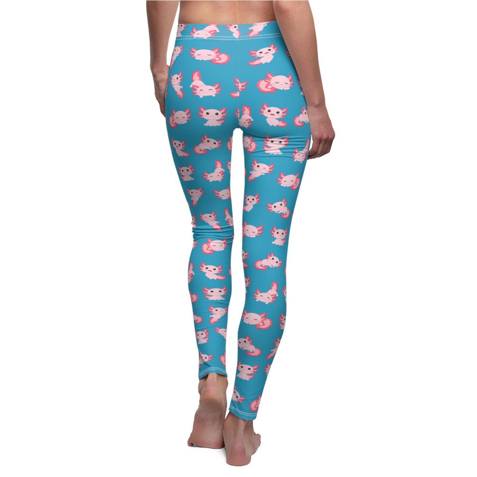 Cozy Cute Axolotl Print Women’s Leggings