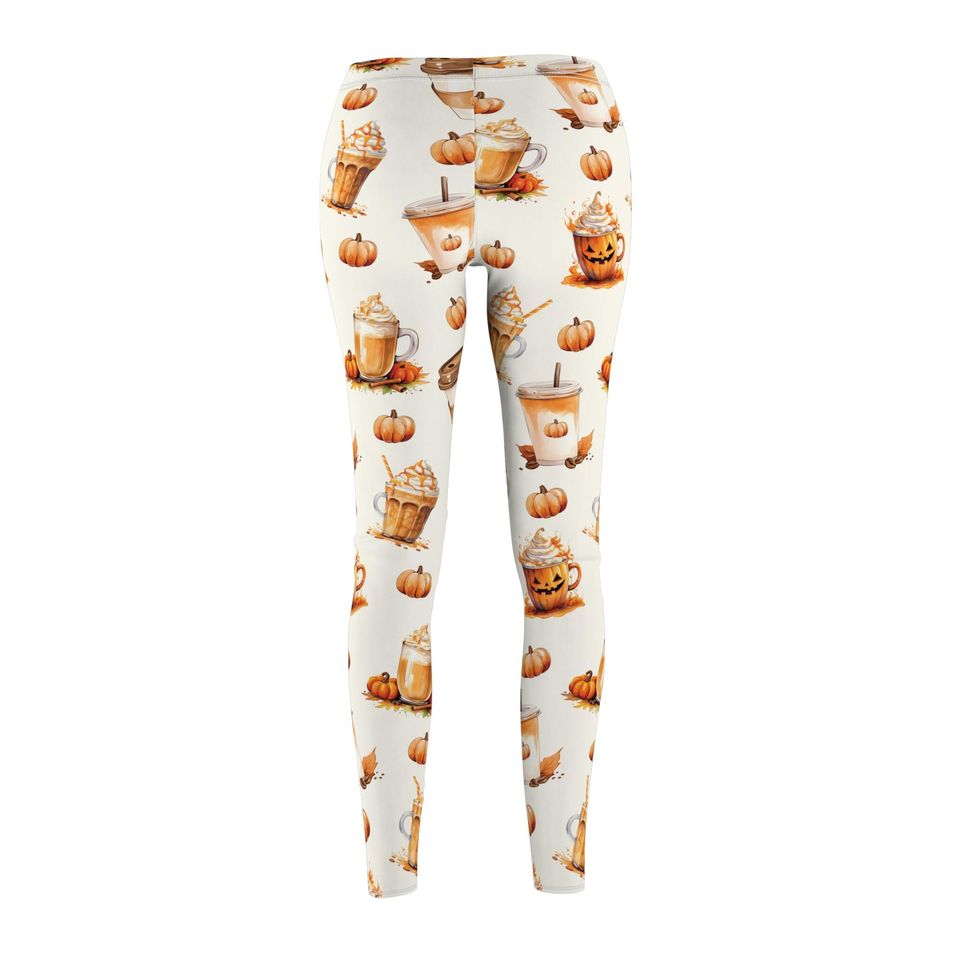 Pumpkin Spice Fall Inspired Graphic Print Women’s Leggings