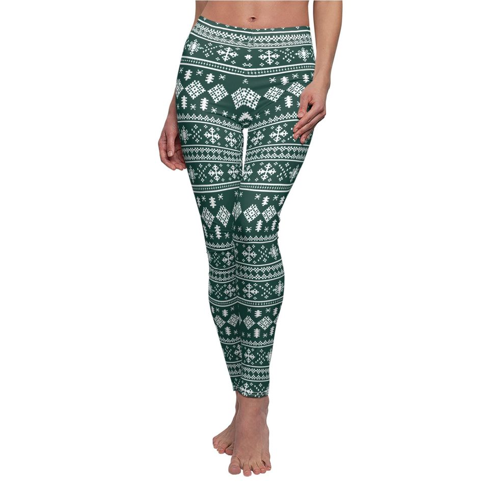 Cozy Christmas Sweater Style Leggings – Perfect for Winter Season