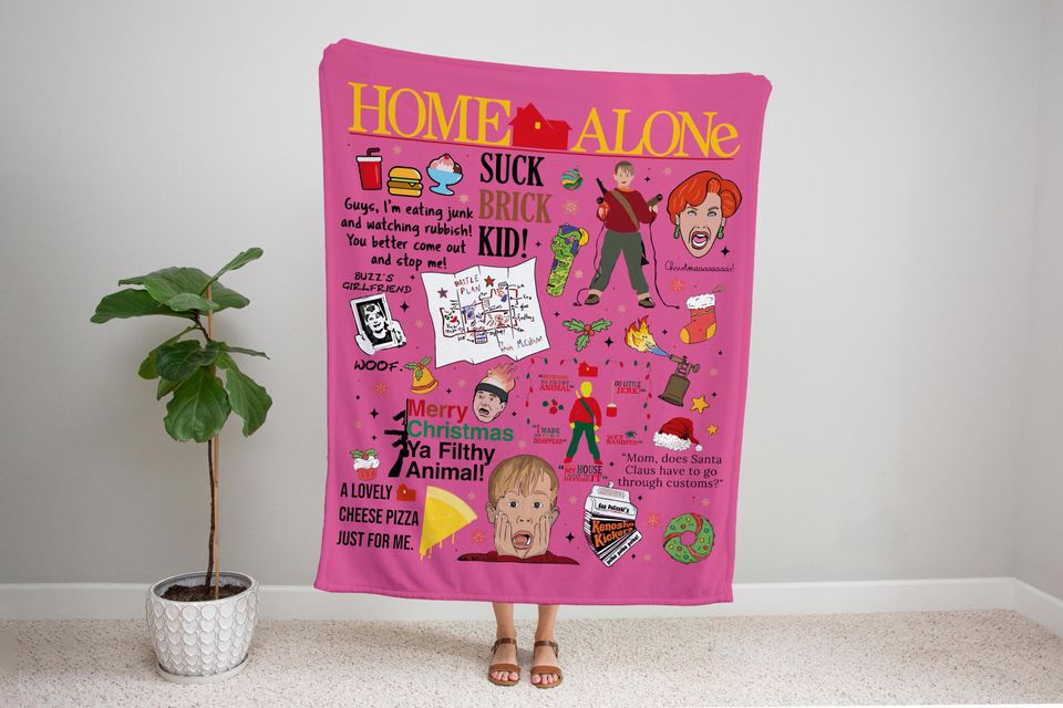 Home Alone Christmas Blanket: Custom Movie, Holiday Decor