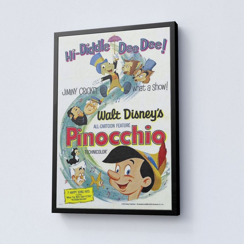 Disney Pinocchio Animated Character Premium Matte Vertical Poster