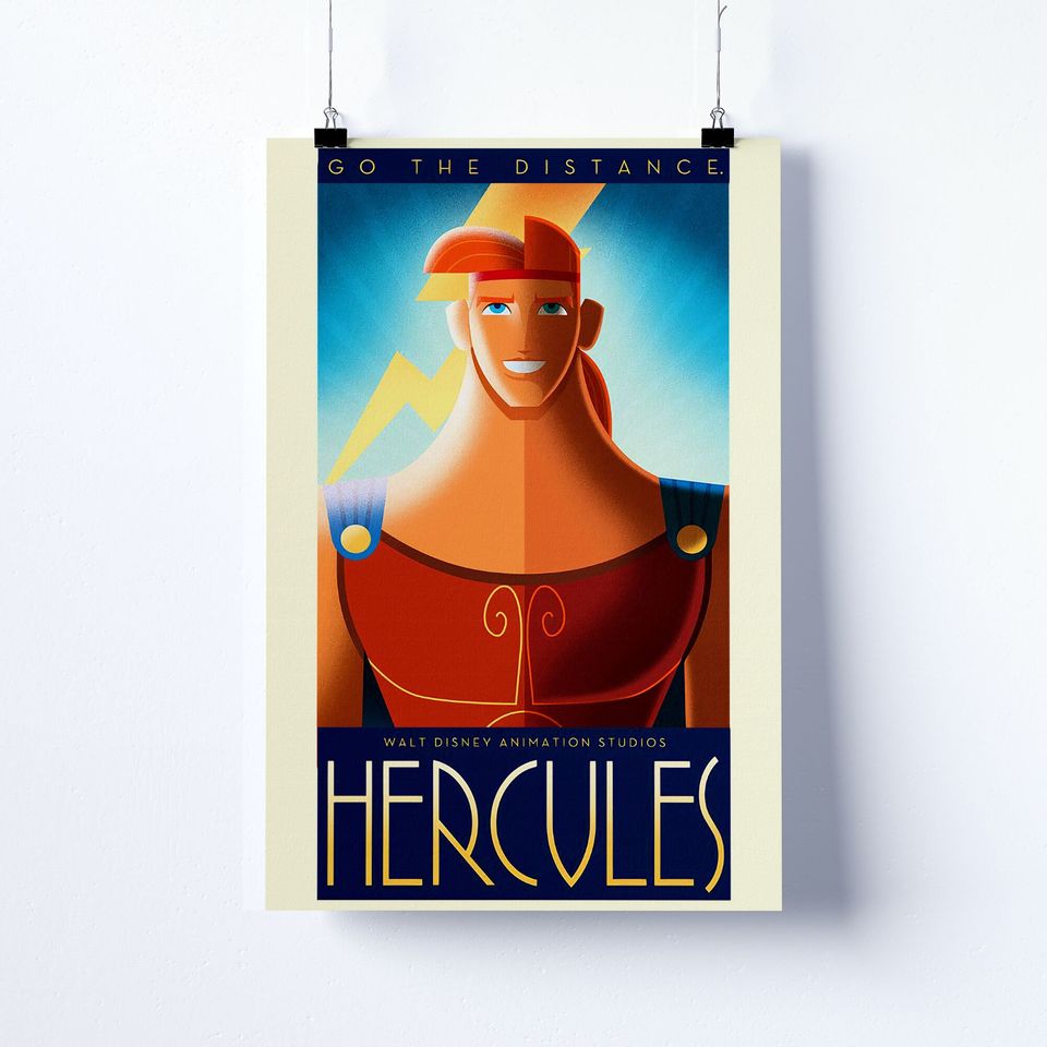 Vintage Disneyland Hercules Attraction Poster