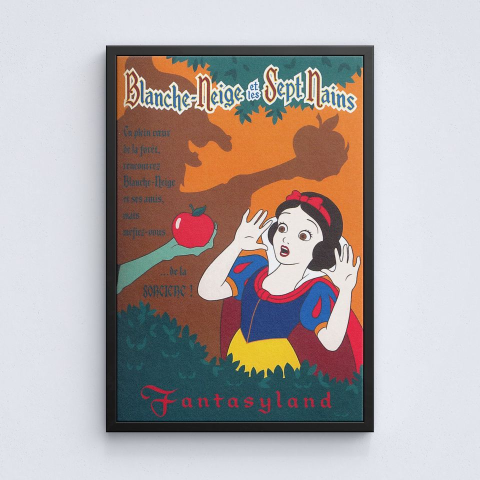 Vintage Style Disneyland Snow White'S Scary Adventures Poster