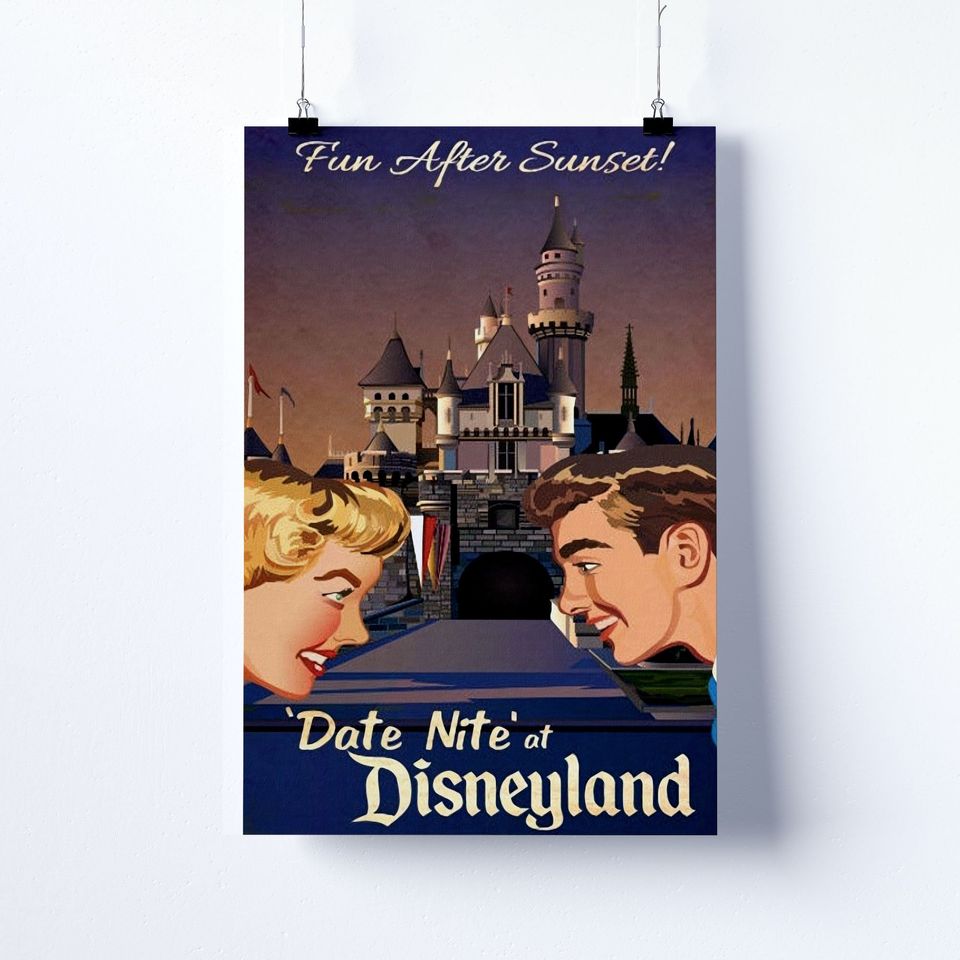Fun after Sunset Poster, Date Nite at Disneyland Poster