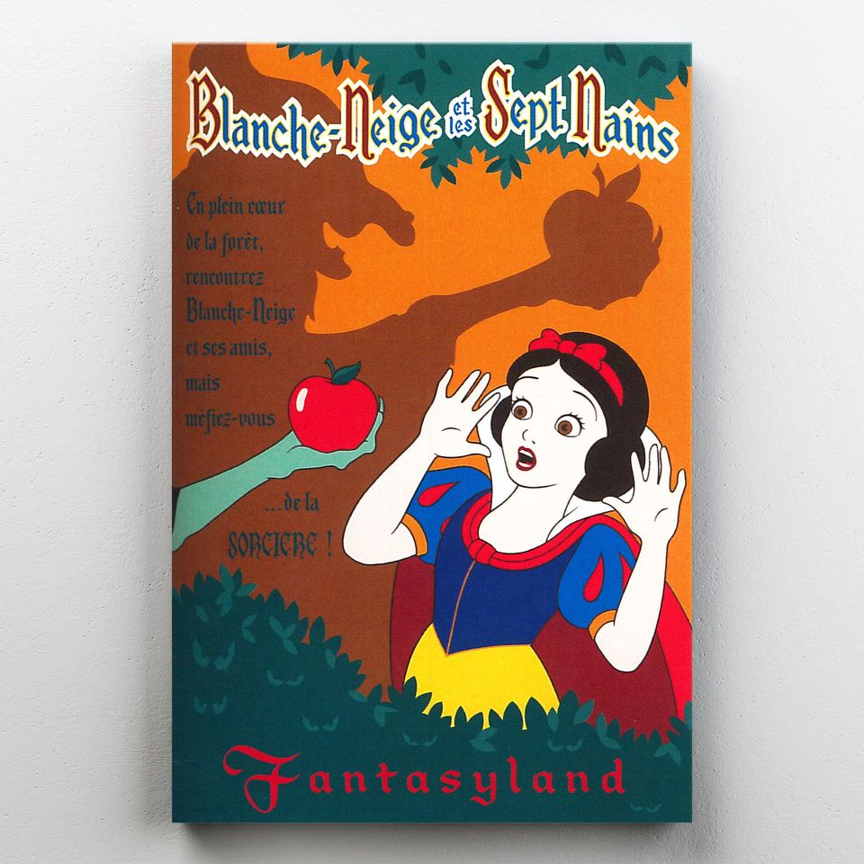 Vintage Style Disneyland Snow White'S Scary Adventures Poster