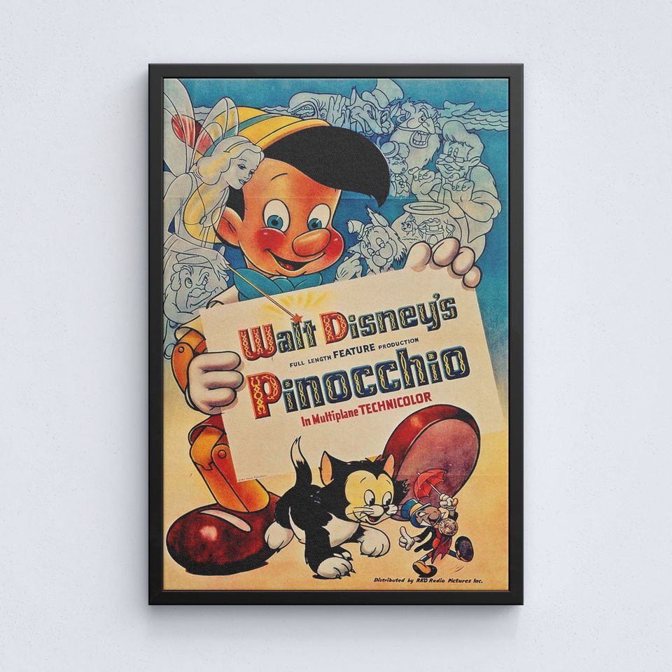 Disney Pinocchio Animated Character Premium Matte Vertical Poster