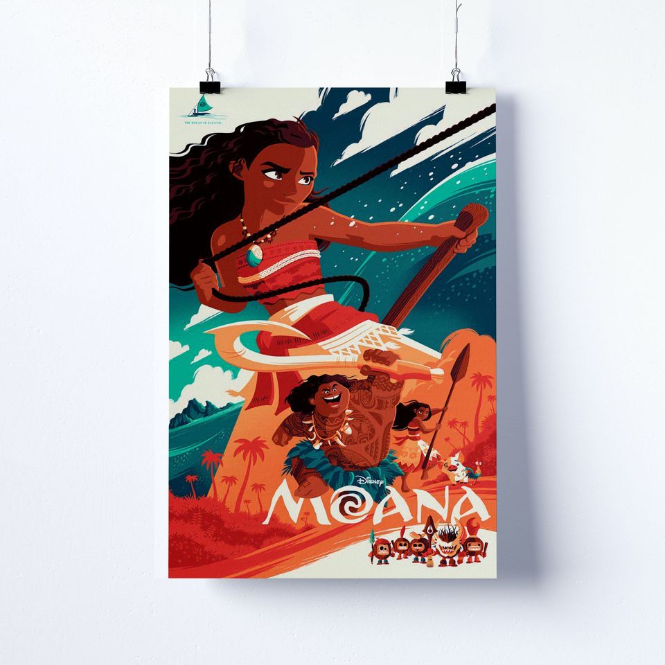 Vintage Disney Moana Premium Matte Vertical Poster