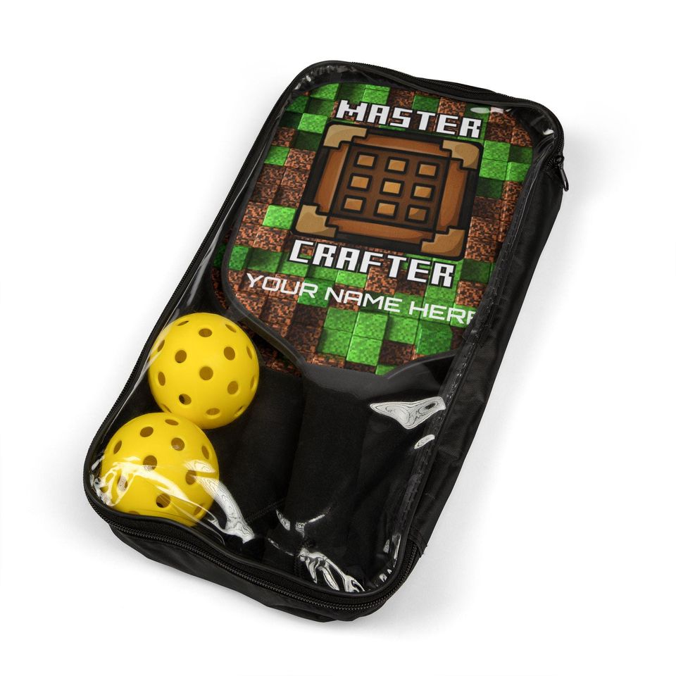 Master Crafter Minecraft Inspired Pickleball Paddle Set