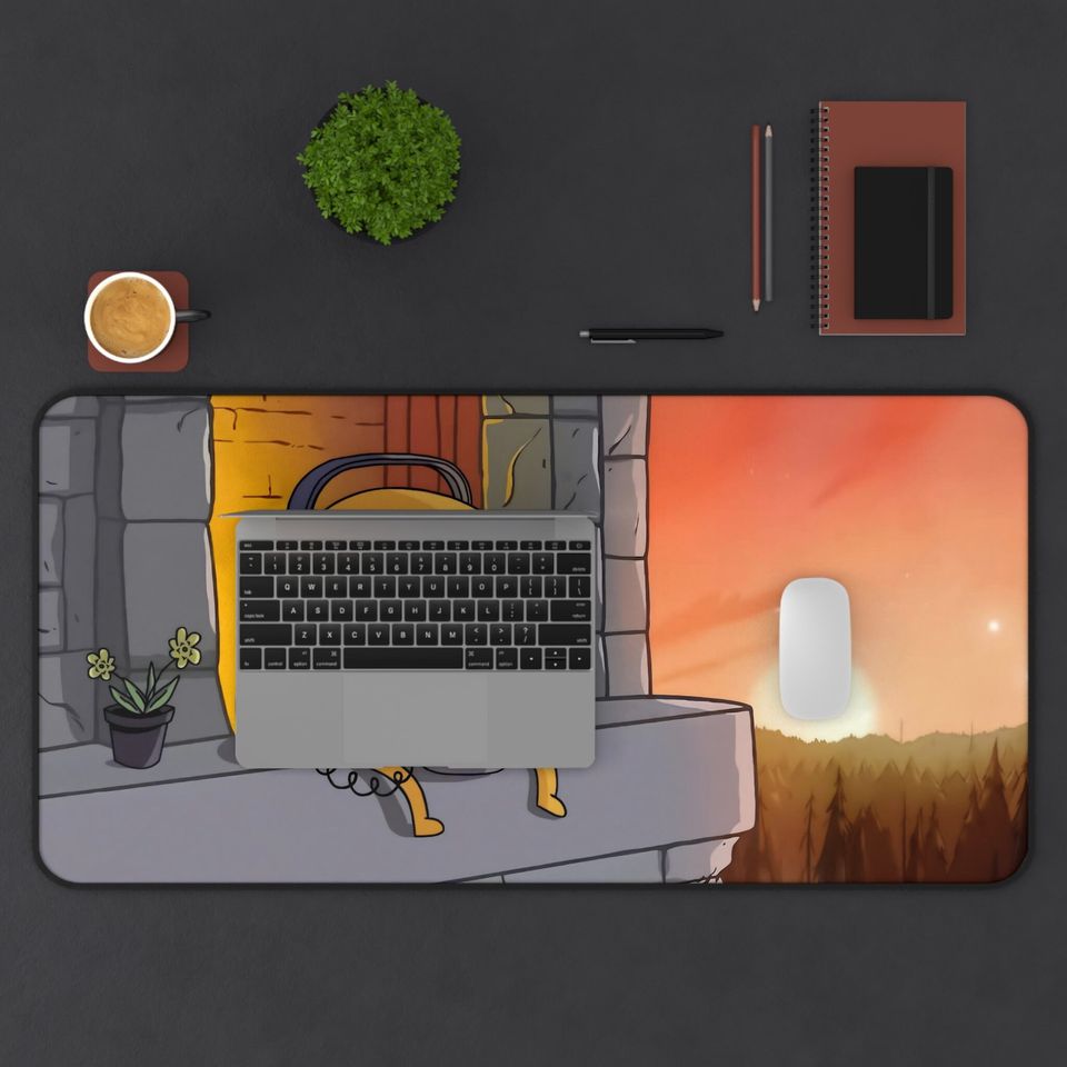 Adventure Time Jake Desk Mat | Cute Jake | Lofi | Aesthetic Mousepad