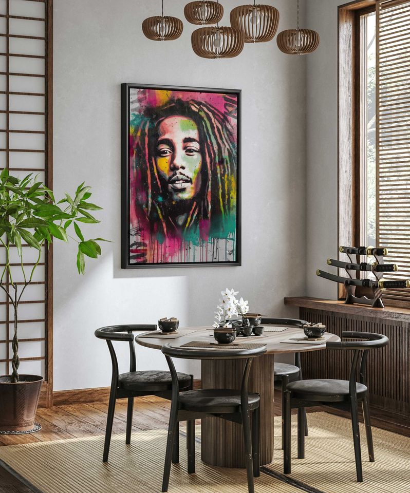 Reggae Legend Bob Marley, Bold Wall Dcor for Your Home or Office