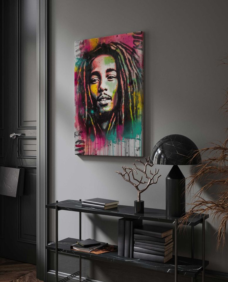 Reggae Legend Bob Marley, Bold Wall Dcor for Your Home or Office