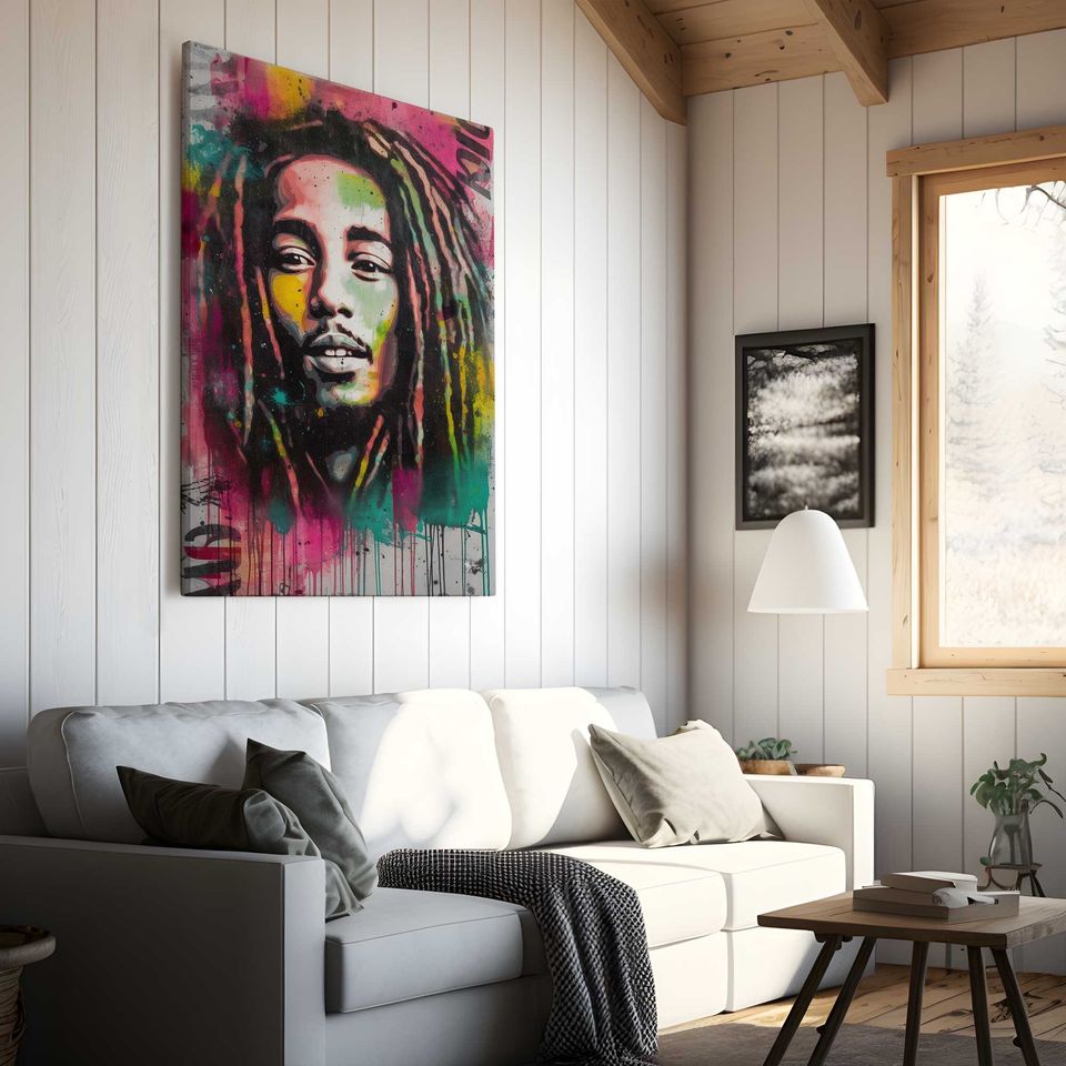 Reggae Legend Bob Marley, Bold Wall Dcor for Your Home or Office