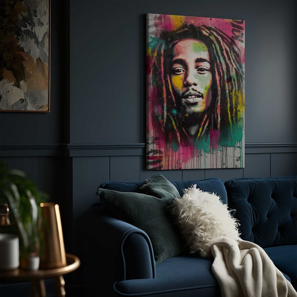 Reggae Legend Bob Marley, Bold Wall Dcor for Your Home or Office
