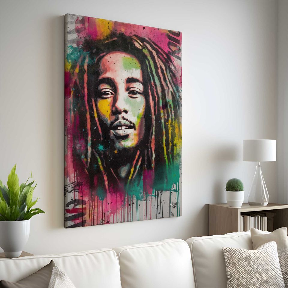 Reggae Legend Bob Marley, Bold Wall Dcor for Your Home or Office